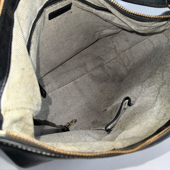 Dooney & Bourke Mary Hobo Bag Black Pebbled Leather Shoulder Purse Handbag Vtg - Picture 10 of 14